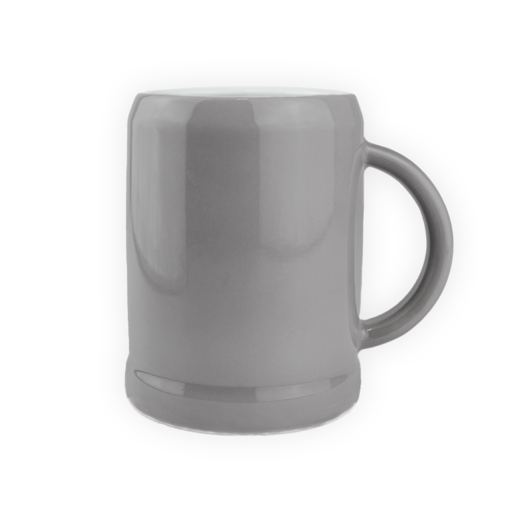 Grau LOGOKRÜGERL aus Hartporzellan, 330 ml